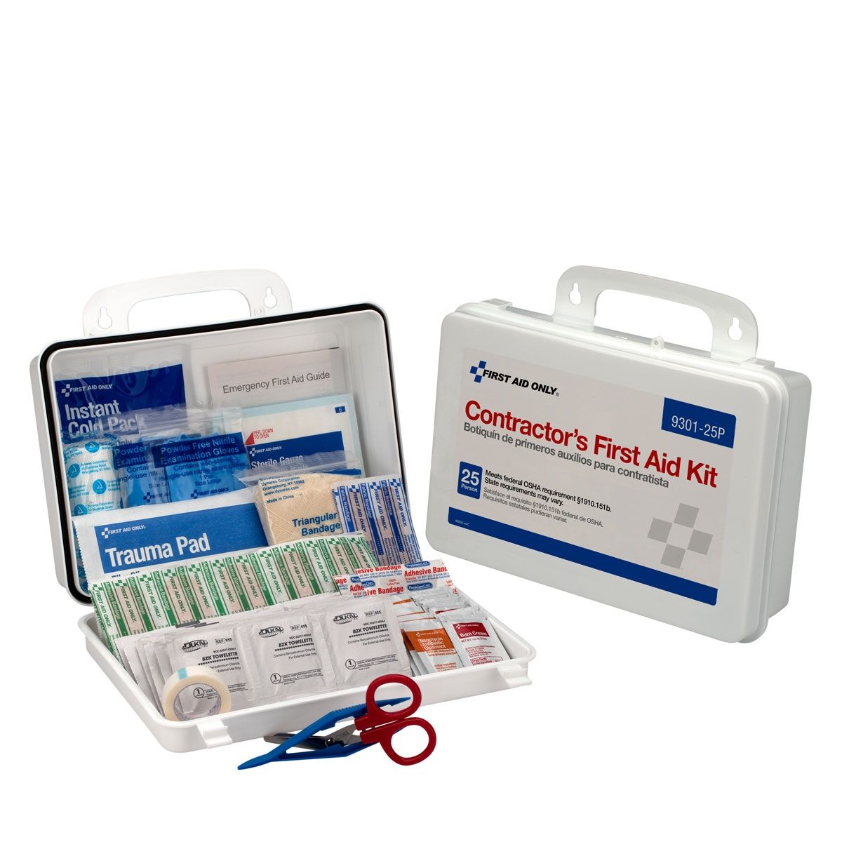 First Aid Only 25 Person Contractor First Aid Kit Plastic Case Case of 12 Kits 9301-25P First Aid Only 25 Person Contractor First Aid Kit Plastic Case Case of 12 Kits 9301-25P